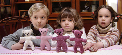 Les enfants ont fini leurs nounours