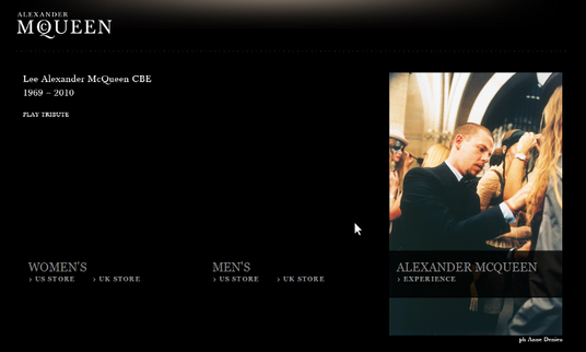 Le site Alexander McQueen