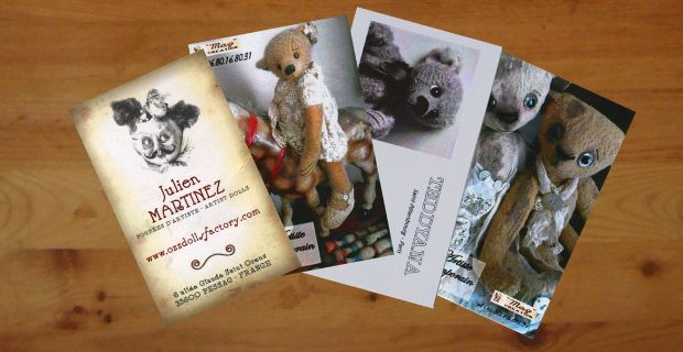 Cartes de visites de createurs de nounours