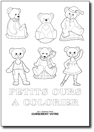 image de prsentation 6 ours  colorier